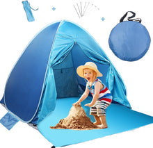 Load image into Gallery viewer, Beach Tent, Sunba Youth Beach Shade, Anti UV Instant Portable Tent Sun Shelter, Pop Up Baby Beach Tent, for 2-3 Person