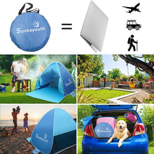 Load image into Gallery viewer, Beach Tent, Sunba Youth Beach Shade, Anti UV Instant Portable Tent Sun Shelter, Pop Up Baby Beach Tent, for 2-3 Person