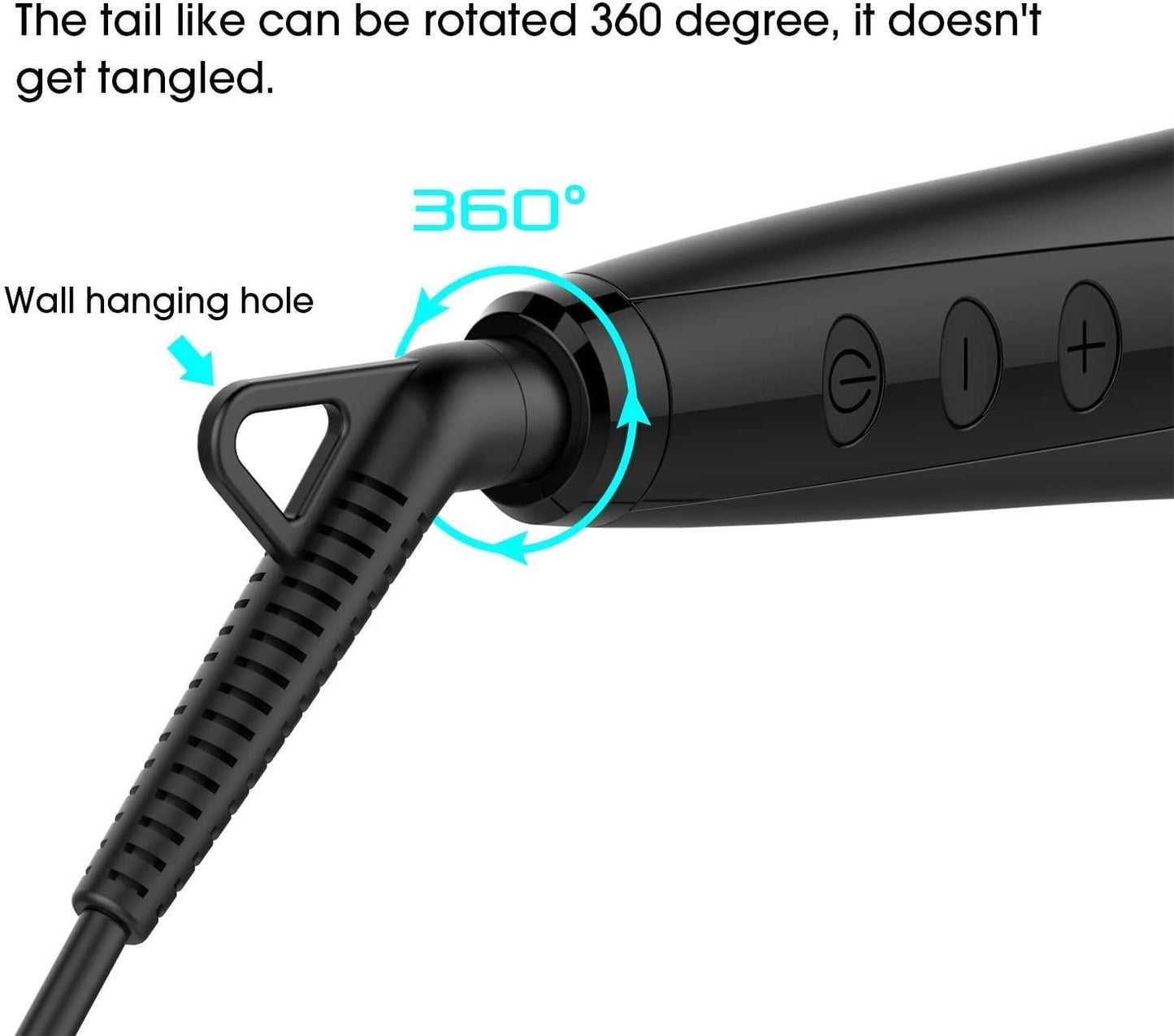 Enhanced Hair Straightener Brush by MiroPure, 2-in-1 Ionic Straightening Brush with Anti-Scald Feature, Auto Temperature Lock & Auto-Off Function (Black)