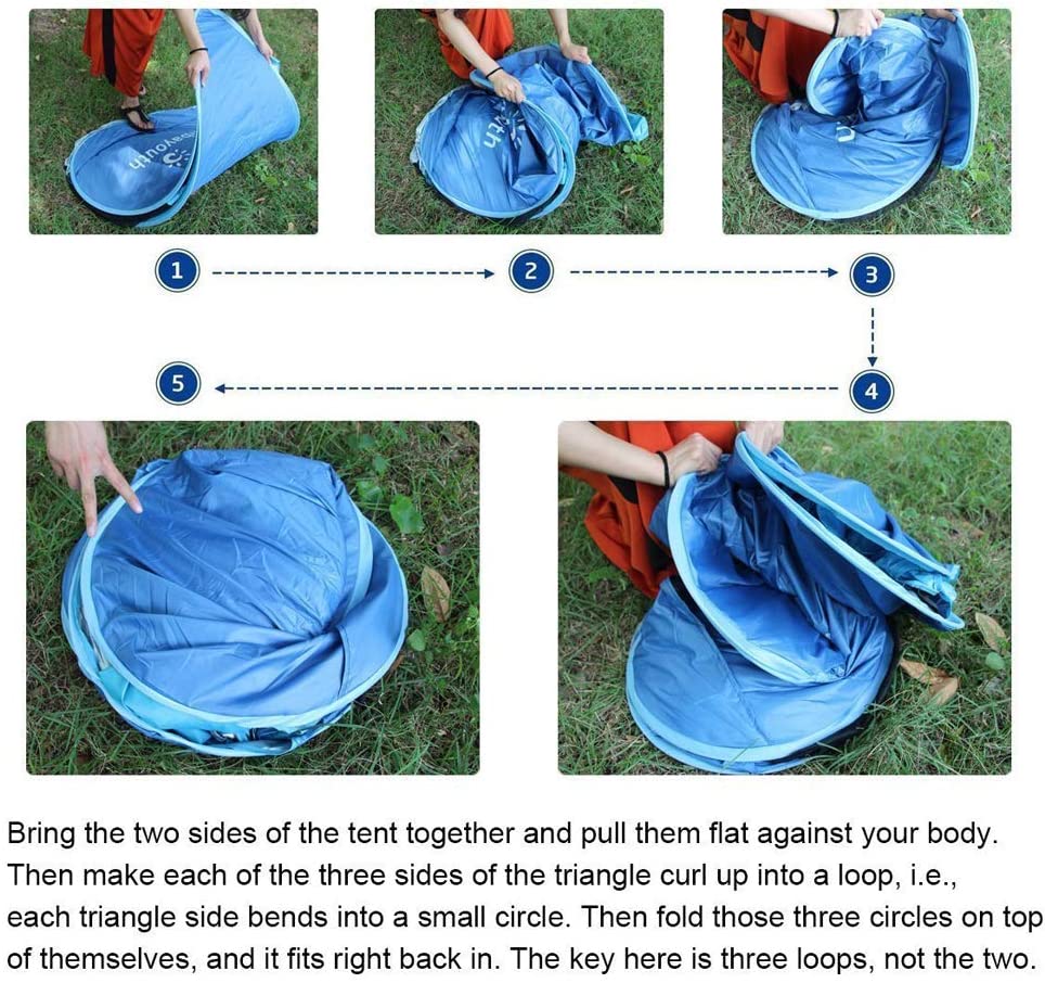Beach Tent, Sunba Youth Beach Shade, Anti UV Instant Portable Tent Sun Shelter, Pop Up Baby Beach Tent, for 2-3 Person
